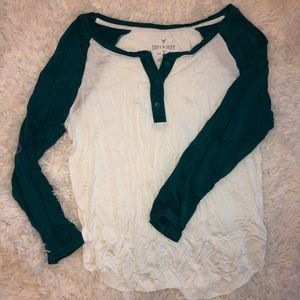 American Eagle Henley Tee